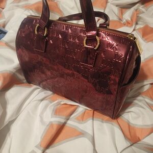 Michael Kors Metallic Red Satchel